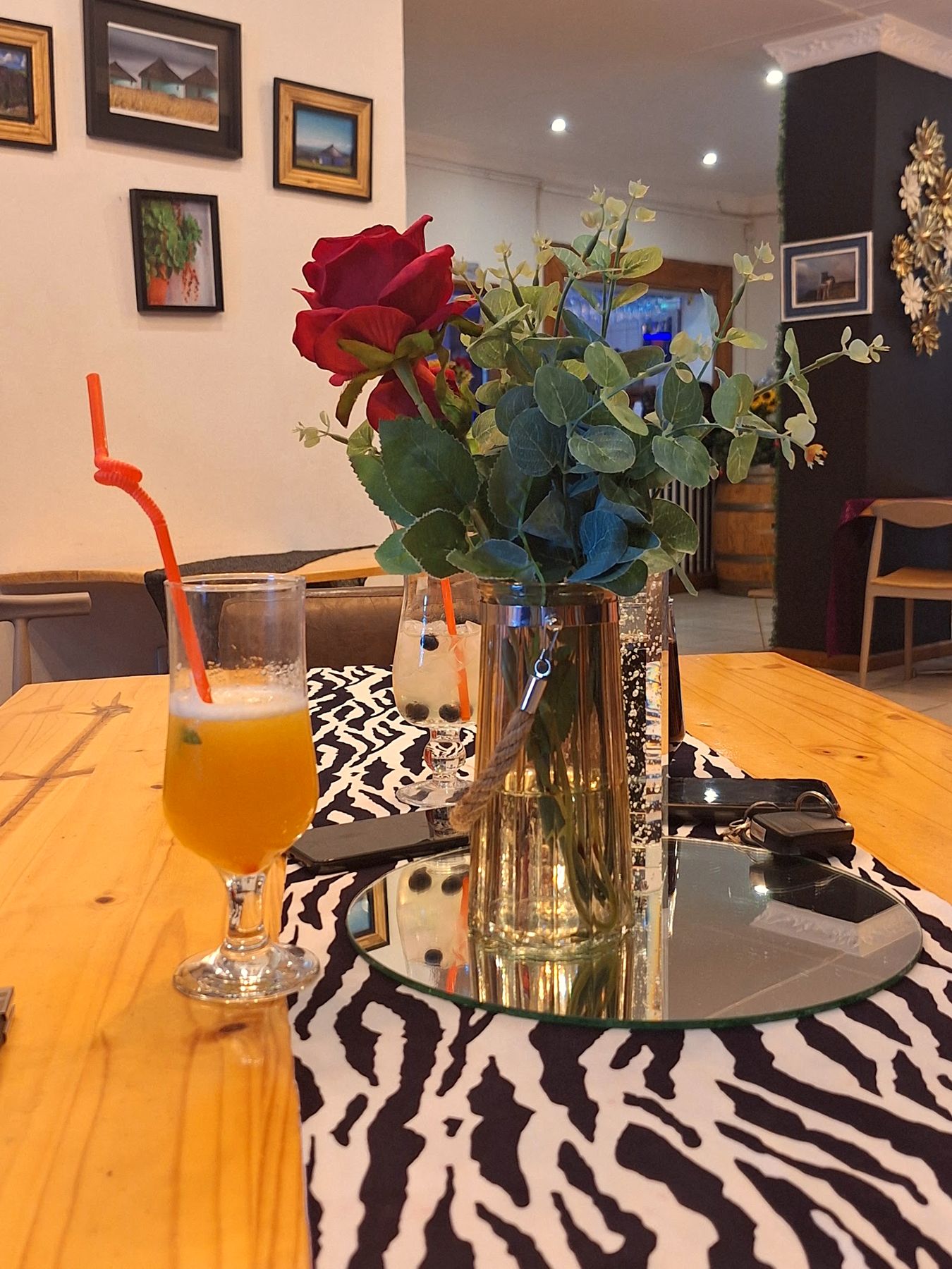 Fresh flowers on every table